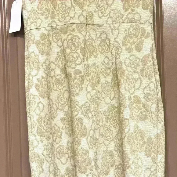 Velvet Fleur Gold Lace Shift Dress - Picture 4 of 6